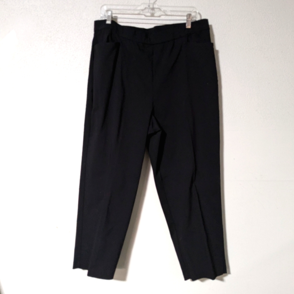 Susan Graver Women's Premium Stretch Straight Leg Pull-On Pants Black Size 18W